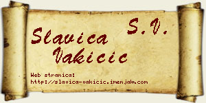Slavica Vakičić vizit kartica